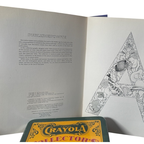 VTG NOS Gifting Bundle Collector Tin Crayola Crayons w/2 Artisan Coloring Books - Picture 5 of 11